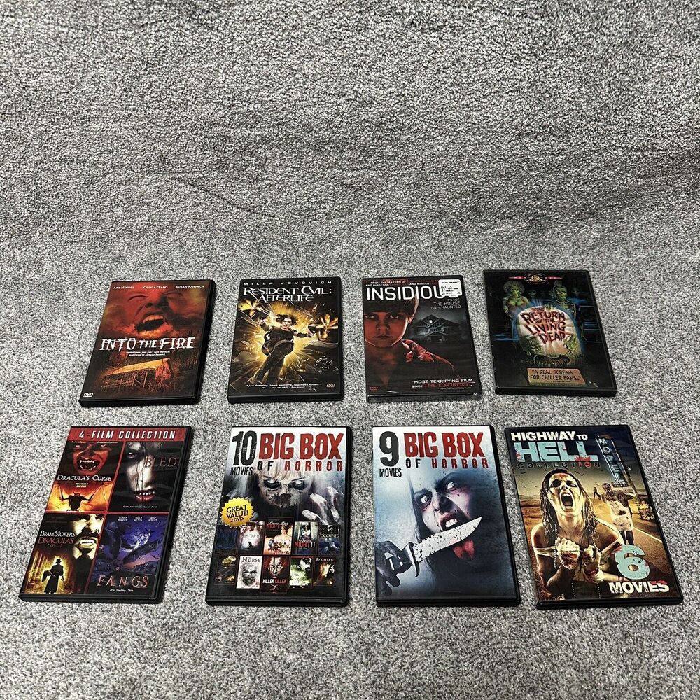 Scary Horror Movies 8 DVD Lot In To The Fire Insidious 29 Movies Total